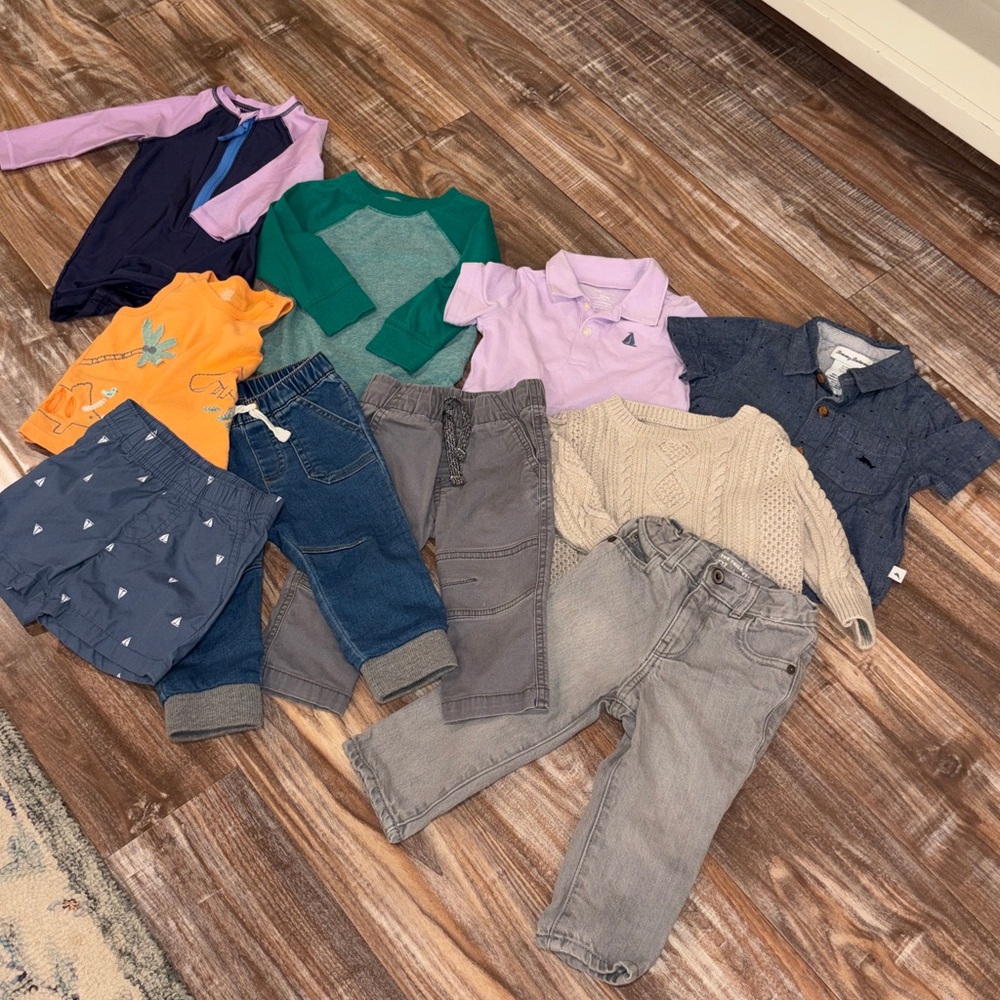 Baby Boy 12M 10PC Beach House Vaca Separates Clothing Bundle
